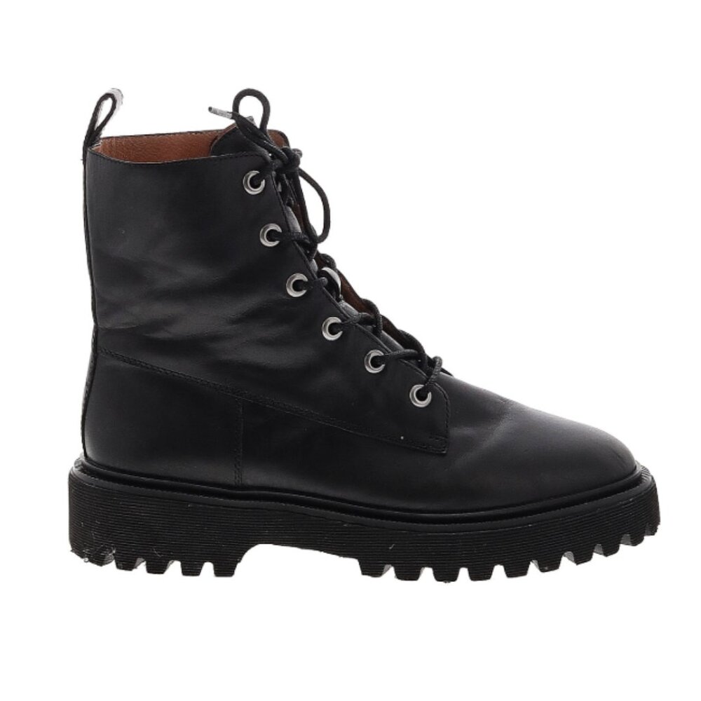 Black Lace-Up Women's Boots